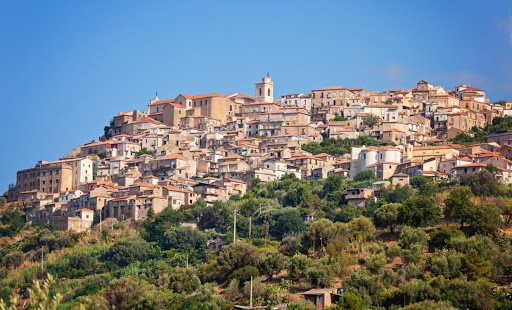 View on Nicotera town in Calabria, Southern Italy